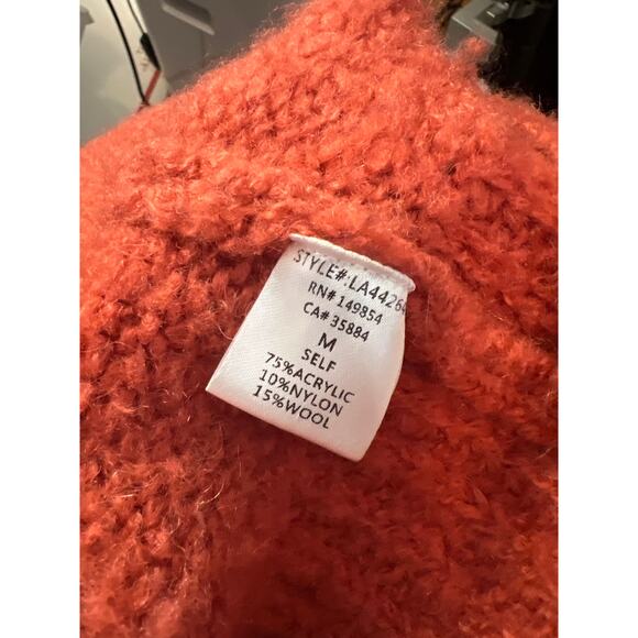 Sage the Label Nordstrom Coral Salmon Soft Knit Pullover Sweater M - Picture 5 of 5